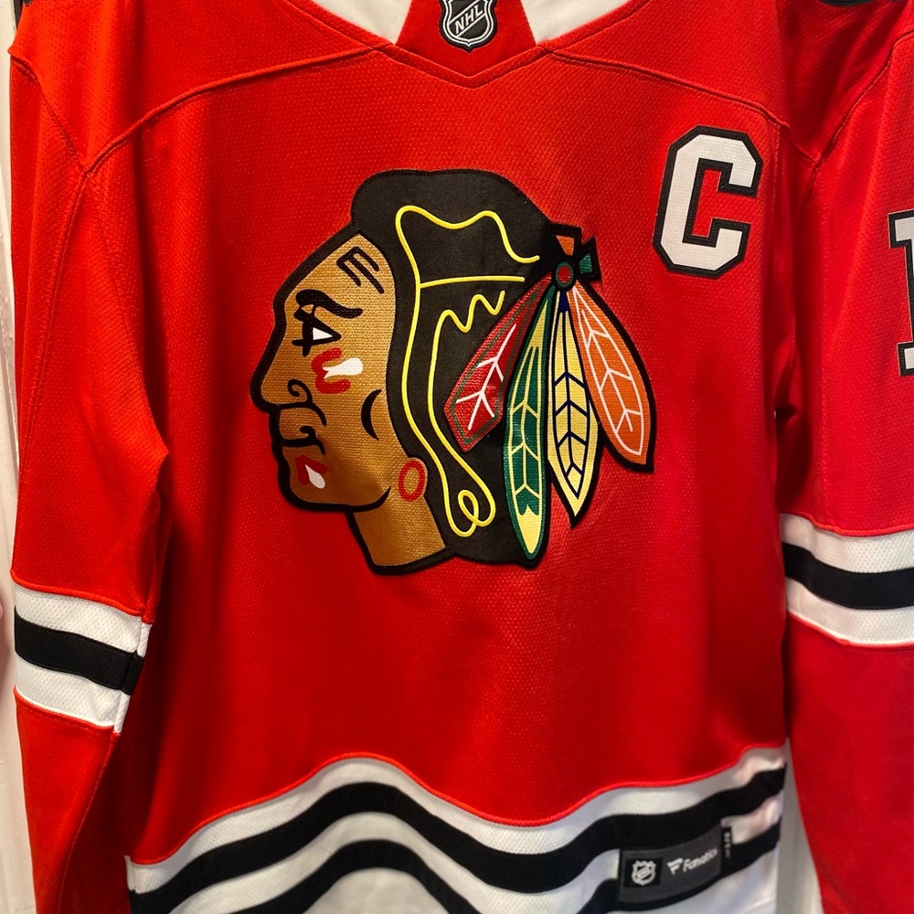 Fanatics Red and Black Chicago Blackhawks Jersey